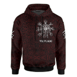 Viking Wolf And Vegvisir Tattoo Red Colour Customized 3D All Over Printed Shirt - AM Style Design
