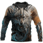 Native American Wolf Hoodie T Shirt For Men and Women HAC220401 - Amaze Style™-Apparel