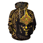 3D All Over Aztec Warrior Mexican Hoodie Yellow - Amaze Style™
