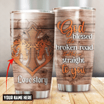 Jesus And Horse God Bless The Broken Road That Led Me Straight To You Customized 3D All Over Printed Tumbler - AM Style Design
