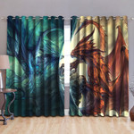 Couple Dragon 3D All Over Printed Window Curtains - Amaze Style™-Curtains