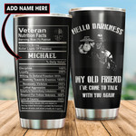 Hello Darkness My Old Friend Veteran All Over Printed Tumbler -  AM Style Design