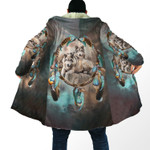 Native Dreamcatcher Wolf Hooded Coat MP05092011 - Amaze Style™-Apparel