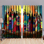 Pow Wow Native American Blackout Thermal Grommet Window Curtains Pi110501 - Amaze Style™-Curtains