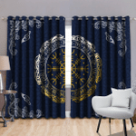 Vikings - The Helm Of Awe Thermal Grommet Window Curtains - Amaze Style™-Curtains