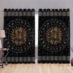 Vikings - Circle Of Healing Runes Thermal Grommet Window Curtains - Amaze Style™-Curtains