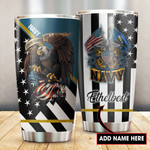 Veteran American Navy Color All Over Printed Customized Tumbler - AM Style Design