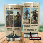 U.S Army Be Stong Be Brave Veteran All Over Printed Customized Tumbler - AM Style Design