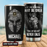 U.S Army Black Color Veteran All Over Printed Customized Tumbler - AM Style Design
