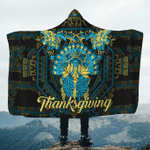 Aztec Turkey Thanksgiving Gift 3D Aztec Mayan  All Over Printed Hooded Blanket - AM Style Design
