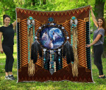 Native Wolf 3D All Over Printed Quilt - Amaze Style™-Quilt