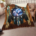 Native Wolf 3D All Over Printed Blanket - Amaze Style™-blanket