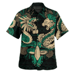 Am Style Aztec Maya  Quetzalcoatl Tezcatlipoca 2D Print Unisex Fashion Hawaii Shirt - Full size - Amaze Style™