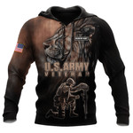 Lion US Army Veteran All Over Printed Unisex Shirts - AM Style Design