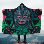 Aztec Tlaloc God Aztec Mexican Mural Art Customized 3D All Over Printed Hooded Blanket - AM Style Design