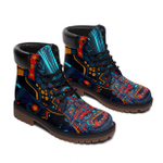 Aztec Sun God Tlaloc Aztec Mexican Mural Art Customized 3D All Over Printed Boots - AM Style Design