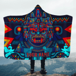 Aztec Tlaloc God Aztec Mexican Mural Art Customized 3D All Over Printed Hooded Blanket - AM Style Design