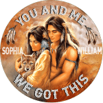 Personalized Native American Couple You And Me We Got This Round Wood Sign - AM Style Design