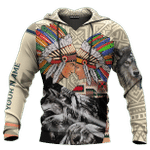 Native American With Wolf Symbols Of Love Tribal Pattern Customized 3D All Over Printed Shirt - AM Style Design