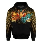 Double Headed Eagles Maya Aztec Mexican Mural Art Customized 3D All Over Printed Shirt - AM Style Design