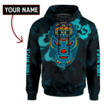 Tlaloc Wrestling Mask Mexican Mural Art Customize 3D All Over Printed Shirt - AM Style Design