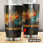 Double Headed Eagles Maya Aztec Mexican Mural Art Customized 3D All Over Printed Tumbler - AM Style Design