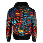 Aztec Sun Gods Mural Art Customized 3D All Over Printed Hoodie - AM Style Design