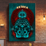 Aztec Dios De La Muerte Mural Art 3D All Over Printed Canvas - AM Style Design