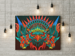 Aztec Mexica Eagle Mural Art 3D All Over Printed Canvas - AM Style Design