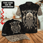 Skull Valhalla Viking Customized 3D All Over Printed Polo & Baseball Cap - AM Style Design