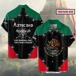 Aztec Dad Like Normal Dad Only Much Cooler Mexico Flag Customized Name 3D All Over Printed Shirt
