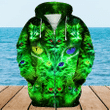 Premium Unique Cat Zip Hoodie Ultra Soft and Warm NHT070501DS Green