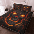 Premium Unique Skull Fire Bedding Set Ultra Soft and Warm Red LTADD120122MD