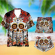 Premium Unique Sugar Skull Pattern Hawaii Shirt 3D All Over Printed NVN120803MH