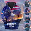 Premium U.S Navy Veteran Collection Zip Hoodie PVC291102