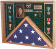 Premium Military Veteran Soldier Flag and Medal Display Case PVC090406
