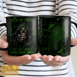 Touch My Coffee Green Skull Coffee Mug TVN180804 | Monlovi