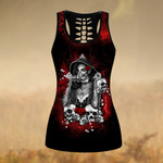Unique Skull Girl Hollow Out Tank Top TVN060804MT