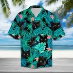 Super Comfy Black Cat Unisex Tropical Hawaiian Shirt LTAKV060319DS