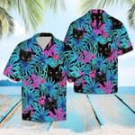 Super Comfy Black Cat Unisex Tropical Hawaiian Shirt LTAKV060308DS