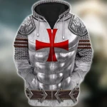 Premium Unique Knight Templar Zip Hoodie Ultra Soft and Warm LTADD260410DP