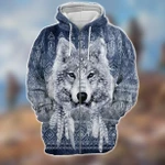 Premium Unique Native Wolf Zip Hoodie Ultra Soft and Warm LTANT080410DP