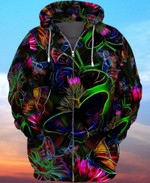 Premium Unique Butterfly Zip Hoodie Ultra Soft and Warm LTANT250318DS