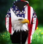 Premium Unique Patriotic Eagle USA Zip Hoodie Ultra Soft and Warm LTADD220115DS