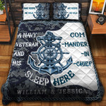 Premium Unique Navy Quilt Bedding Set Ultra Soft DNH010710MT