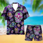 Premium Unique Sugar Skull Pattern Hawaii Shirt 3D All Over Printed NVN120802MH