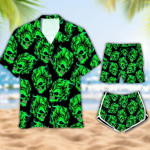 Unique Skull Design Hawaii Shirt 3D All Over Printed VXK090701XX