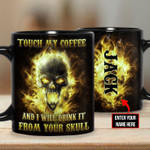 Premium Quality Skull Fire Coffee Mug 3D Printed DNH260603MH