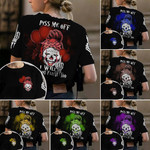 Unique Multicolor Piss Me Off Skull T-Shirt TVN070902