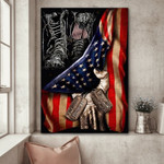 Premium God Bless America U.S Veteran Flag NVT261001